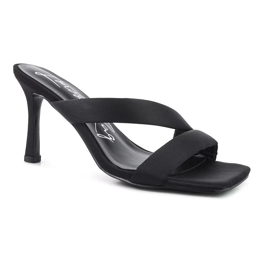 London Rag Spice Up Women's Cross Strap Heels, Size: 7, Off White Product Image