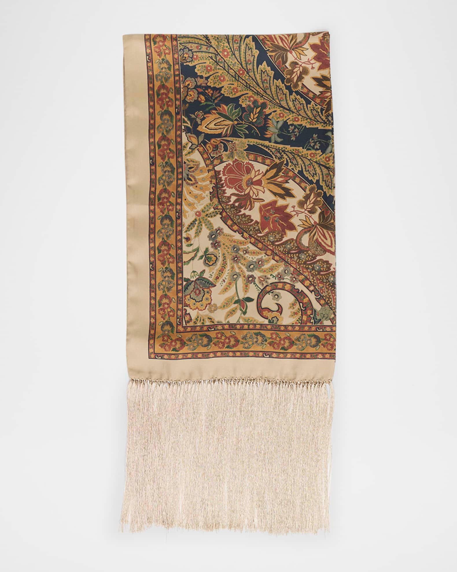 Paisley-Print Silk Scarf Product Image