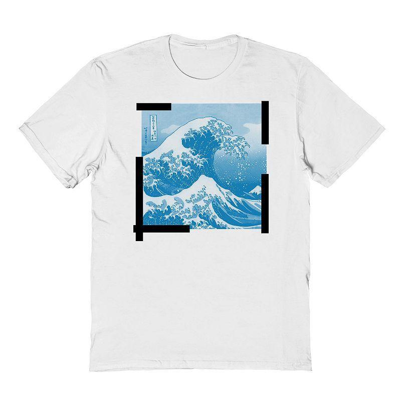 Men's APOH - Hokusai Tape Graphic Tee, Size: XXL, White Product Image