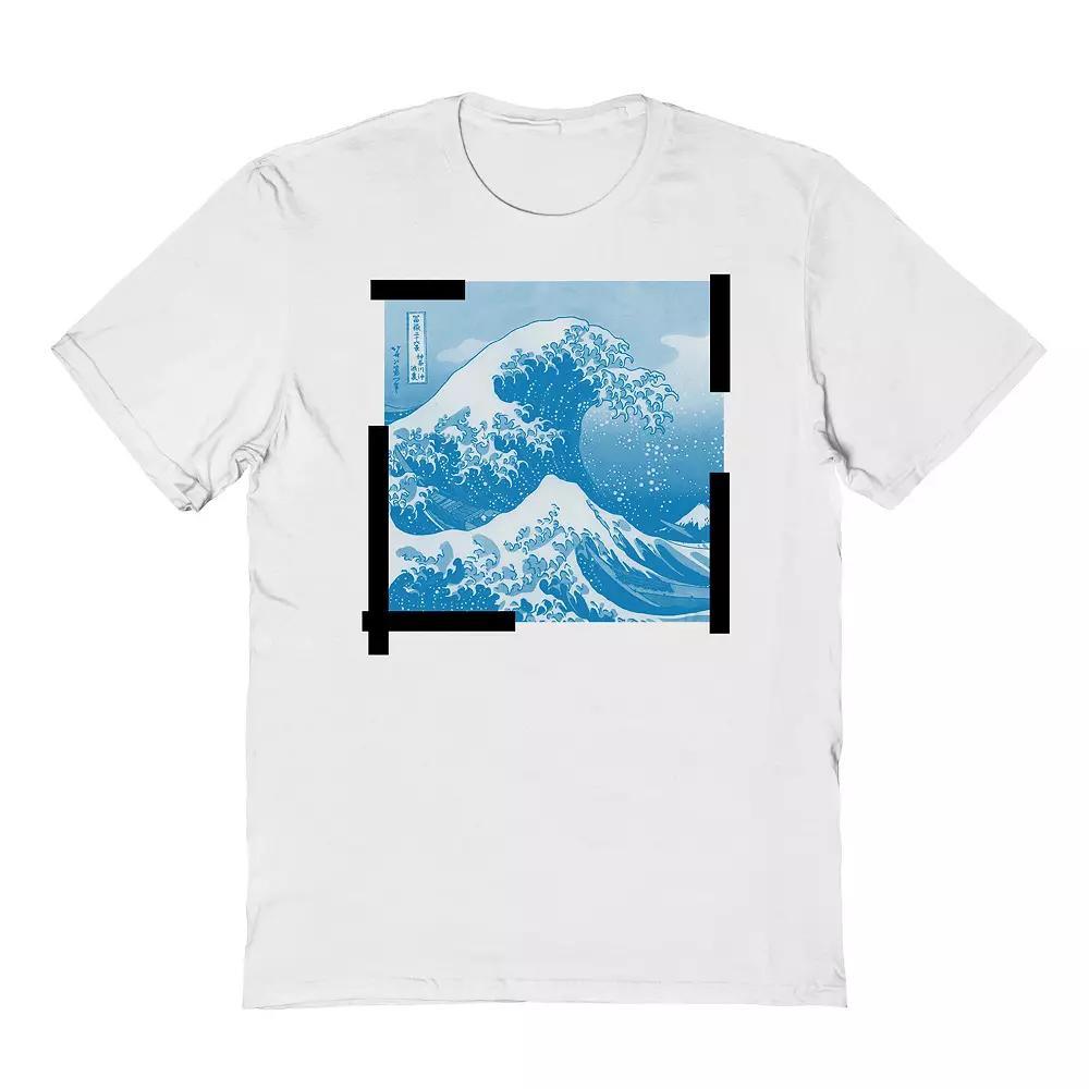 Men's APOH - Hokusai Tape Graphic Tee, Size: XXL, White Product Image