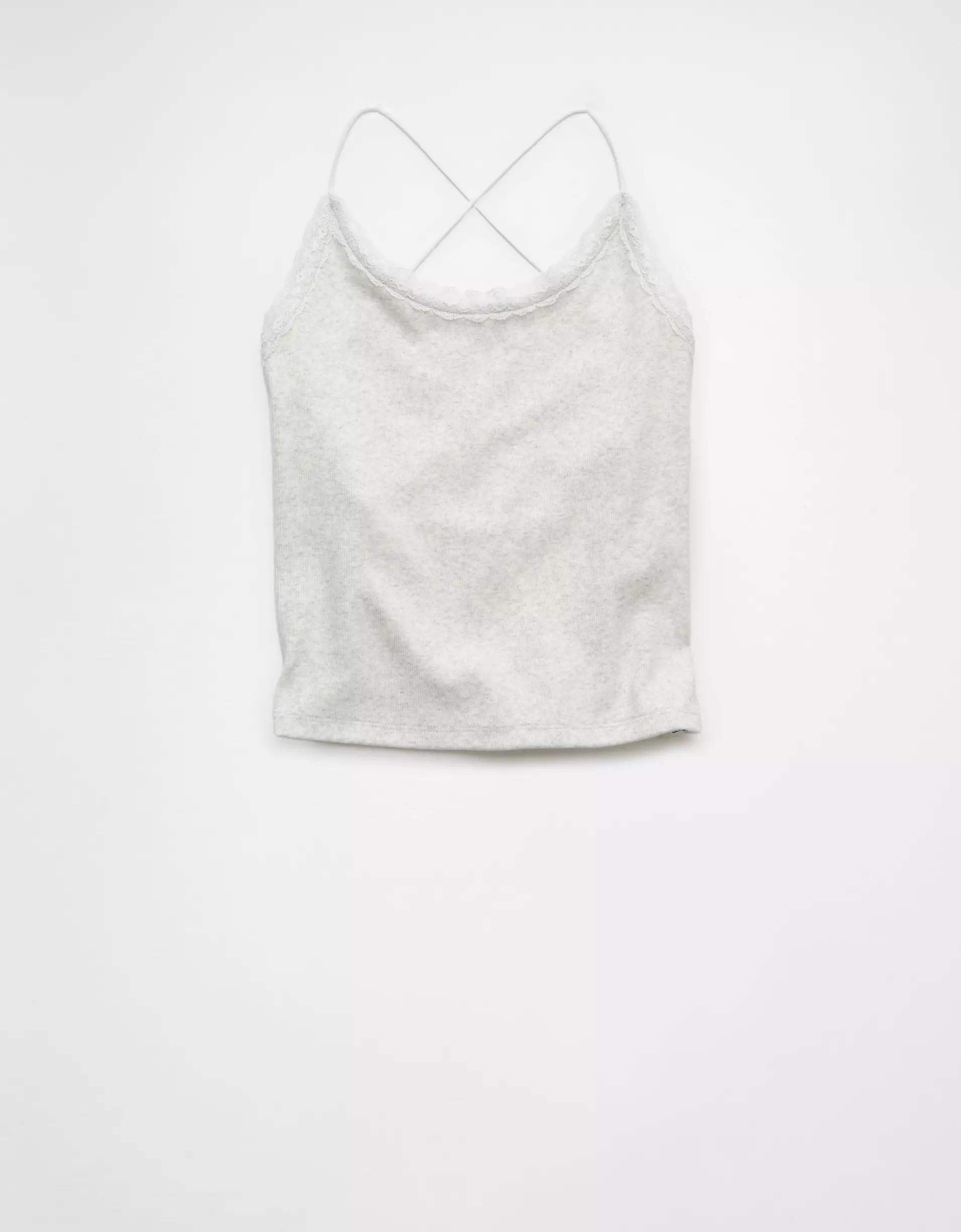 AE Strappy Go Lucky Cropped Lace Tank Top Product Image