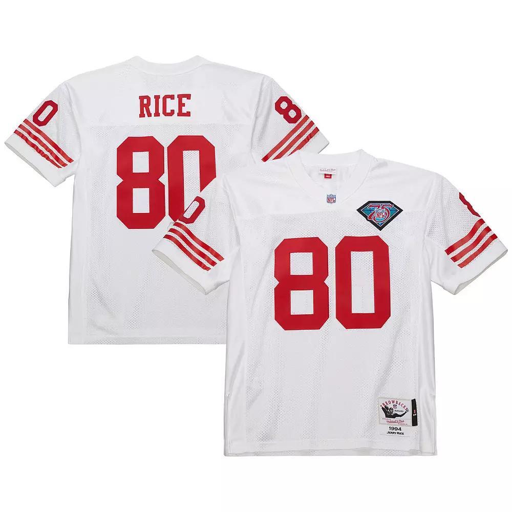 Men's Mitchell & Ness Jerry Rice White San Francisco 49ers 1994 Authentic Throwback Retired Player Jersey, Size: 60 Product Image
