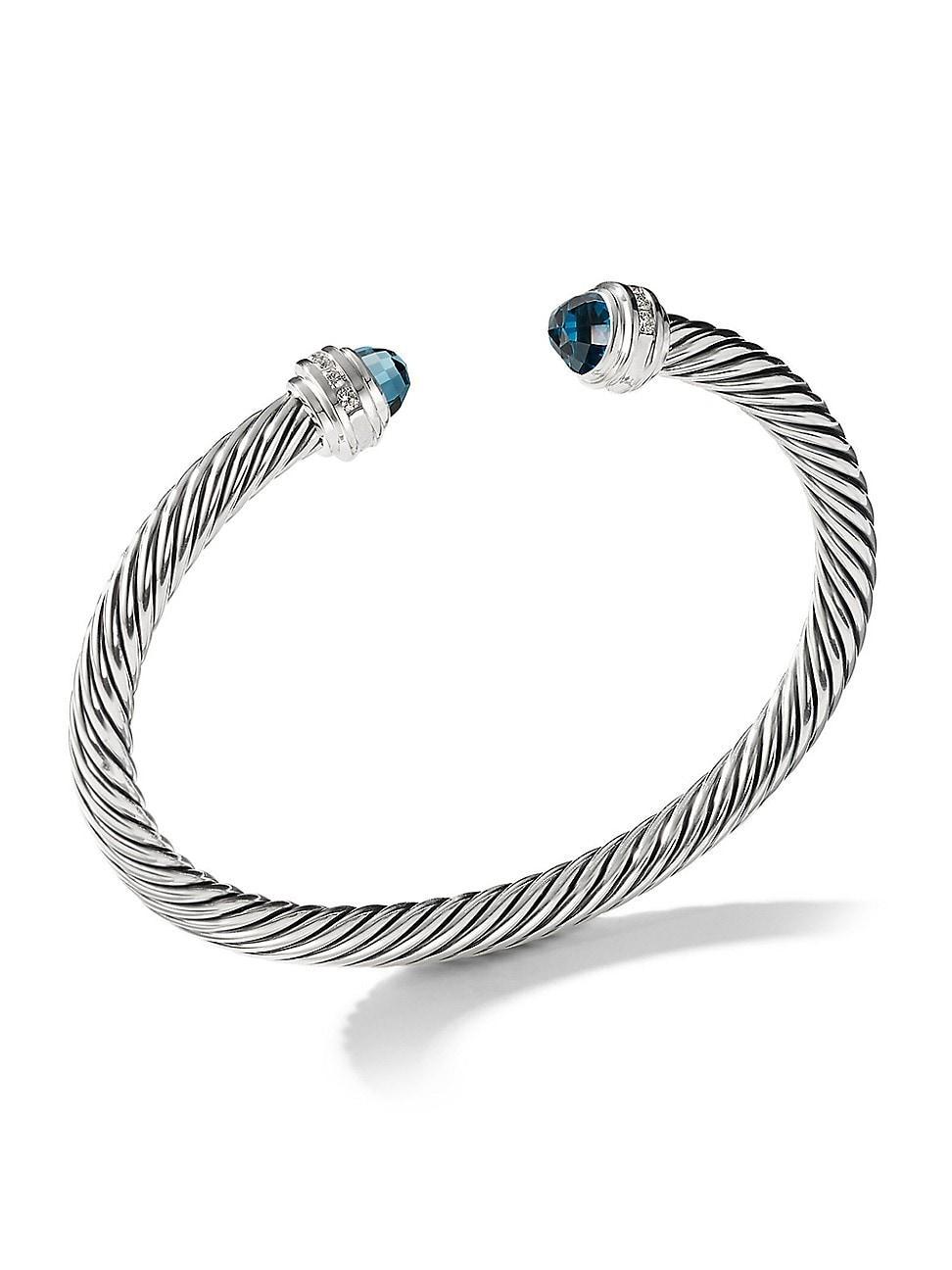 David Yurman Cable Classics Bracelet with Black Onyx & Diamonds Product Image
