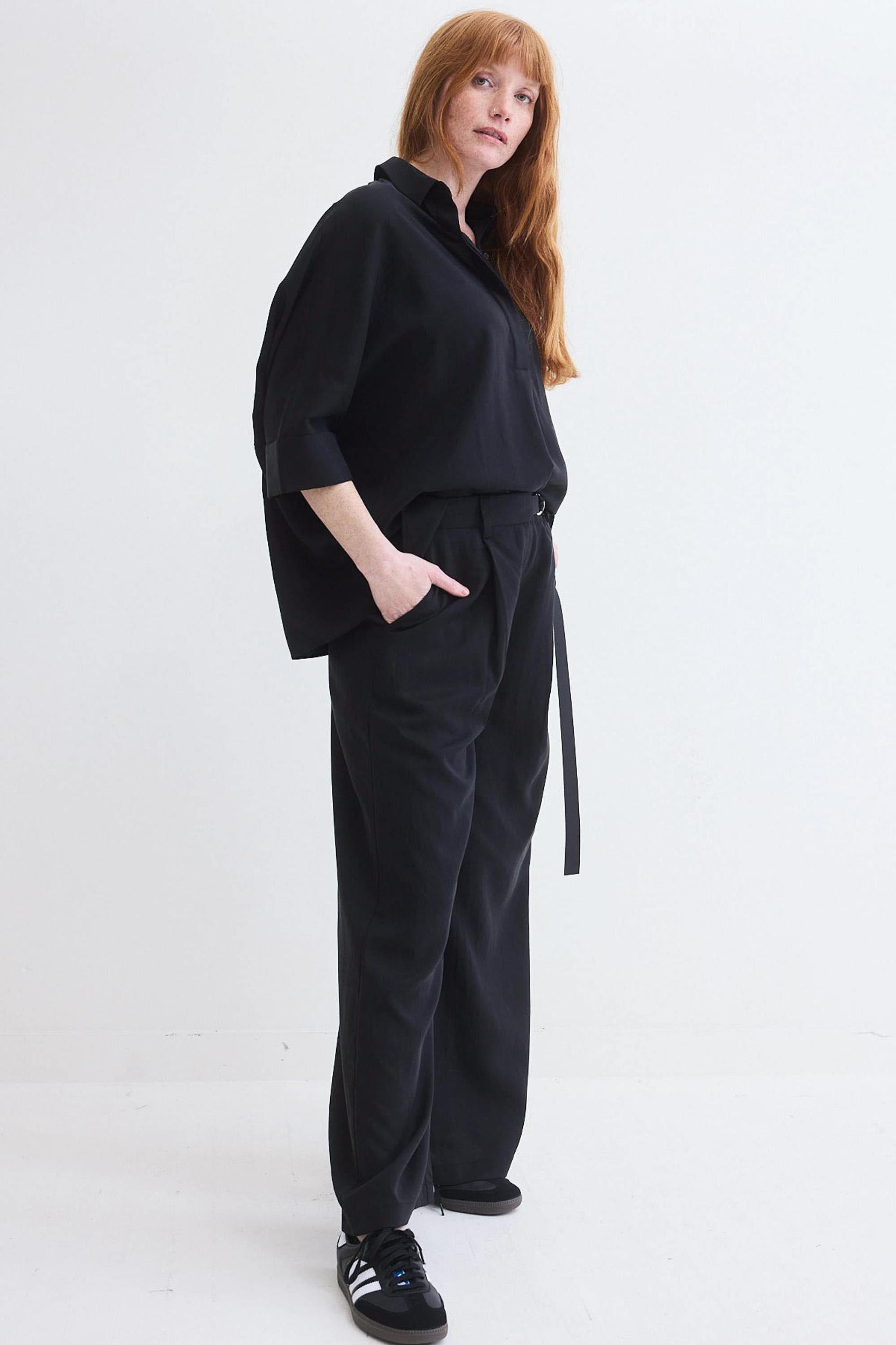 The Editor Linen Blend Wide Leg Trousers Product Image