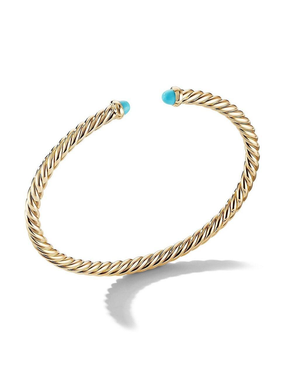 Womens Modern Cablespira Bracelet in 18K Yellow Gold Product Image