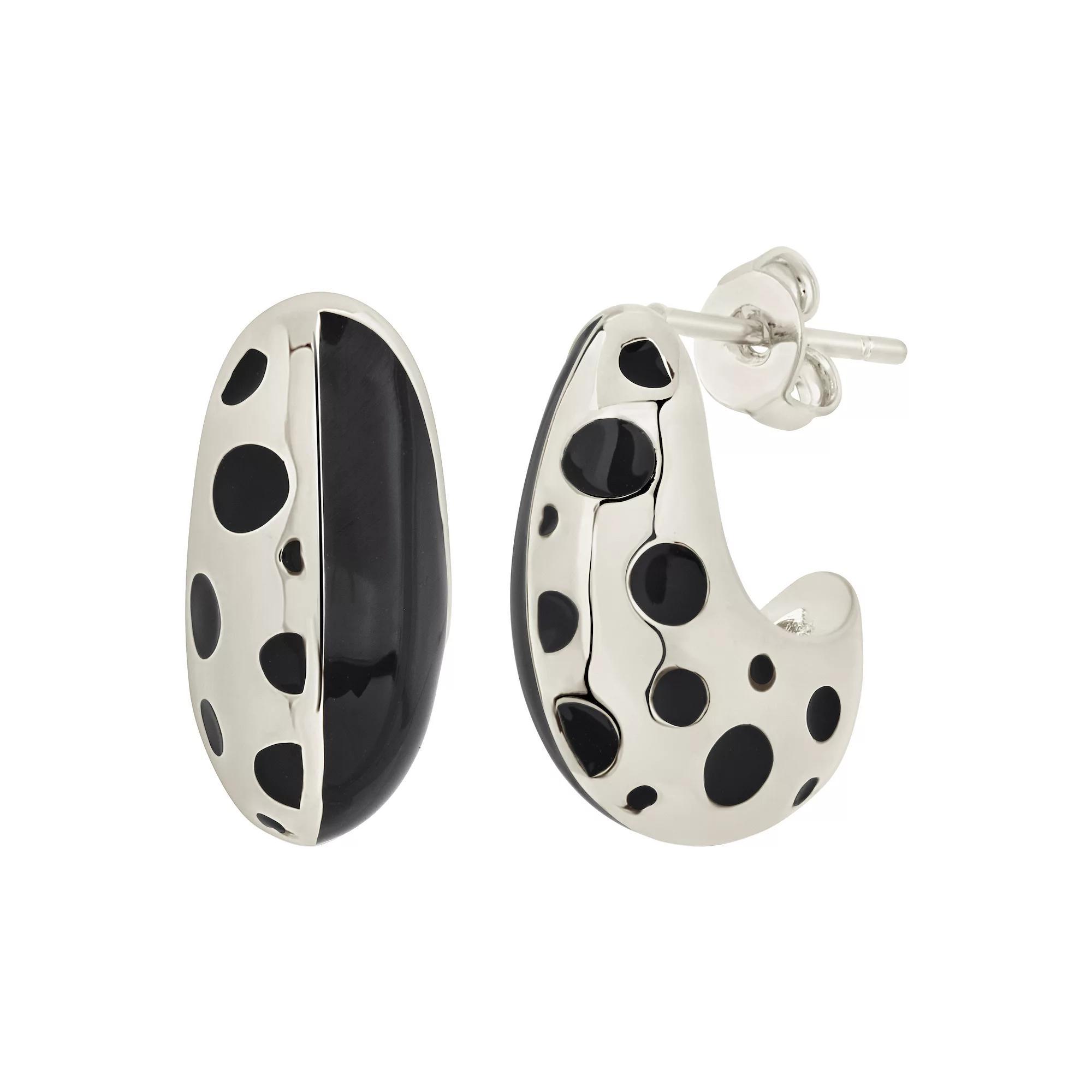 MC Collective Lisha Two Tone Hoop Earrings, Women's, Silver Tone Product Image