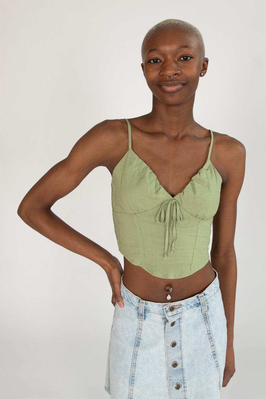 Linen Tie Front Cami Product Image