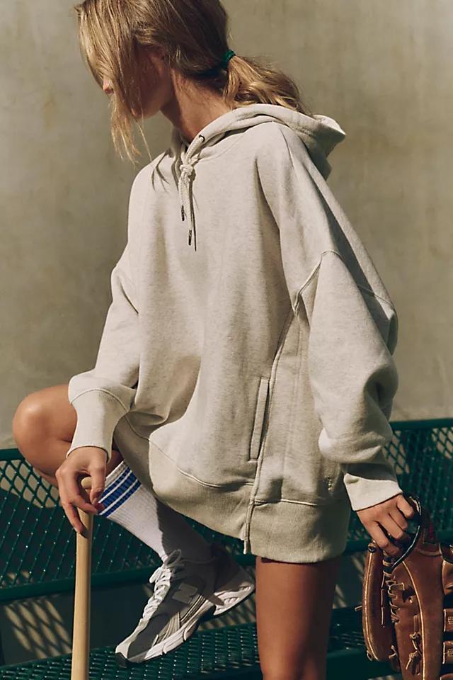 Sprint to the Finish White Heather Hoodie Product Image