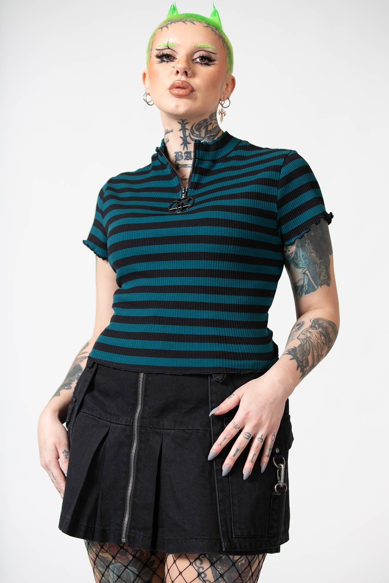 Malkin Crop Top [GREEN] Female Product Image