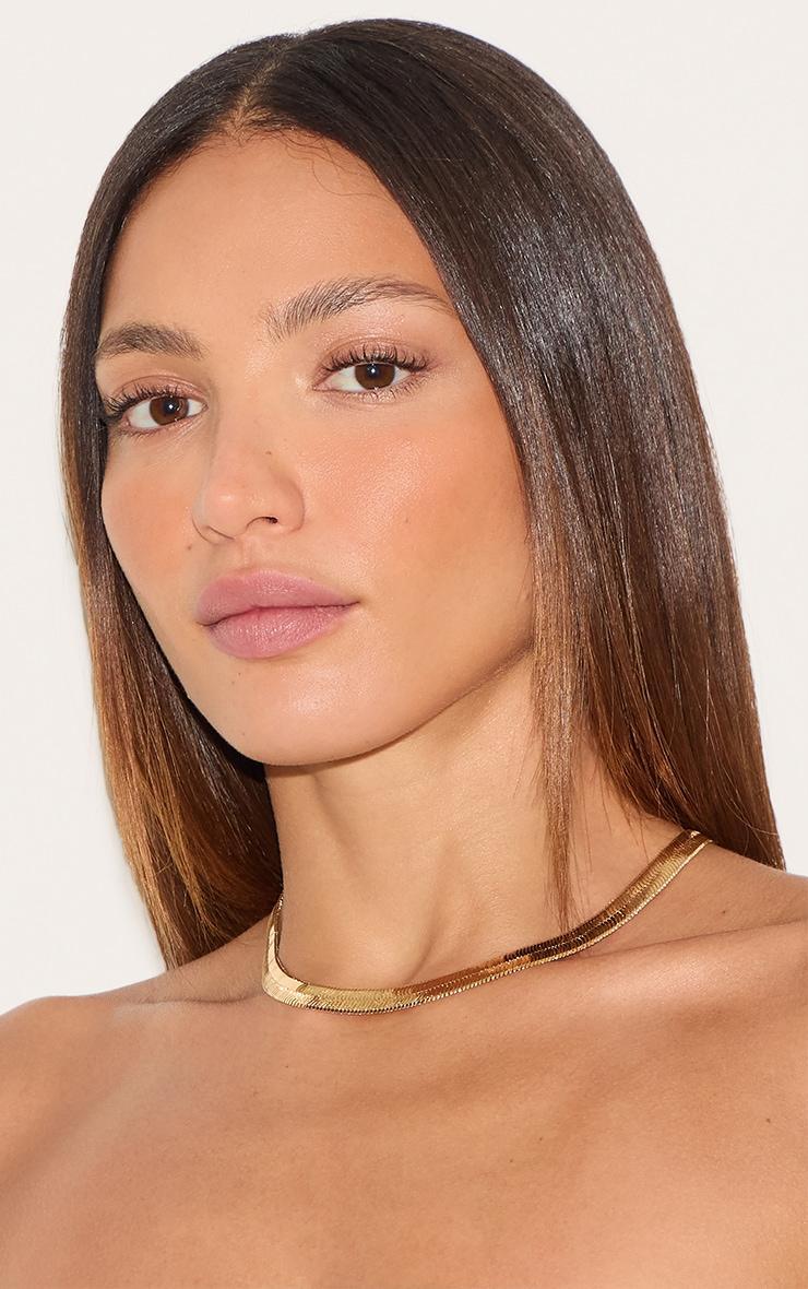 Gold Thick Snake Chain Necklace Product Image