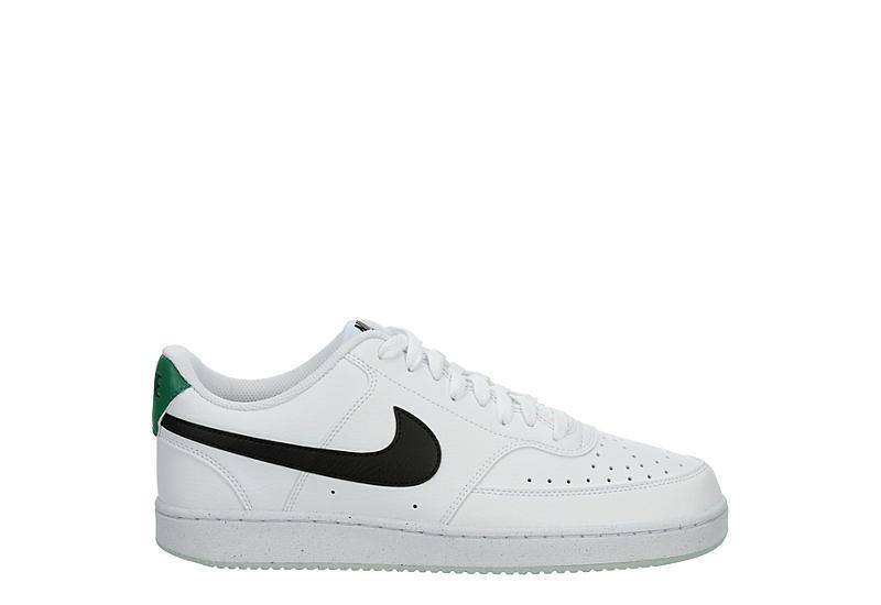 Nike Men's Court Vision Low Next Nature Casual Shoes in Black/Black Size 11.5 Leather Product Image