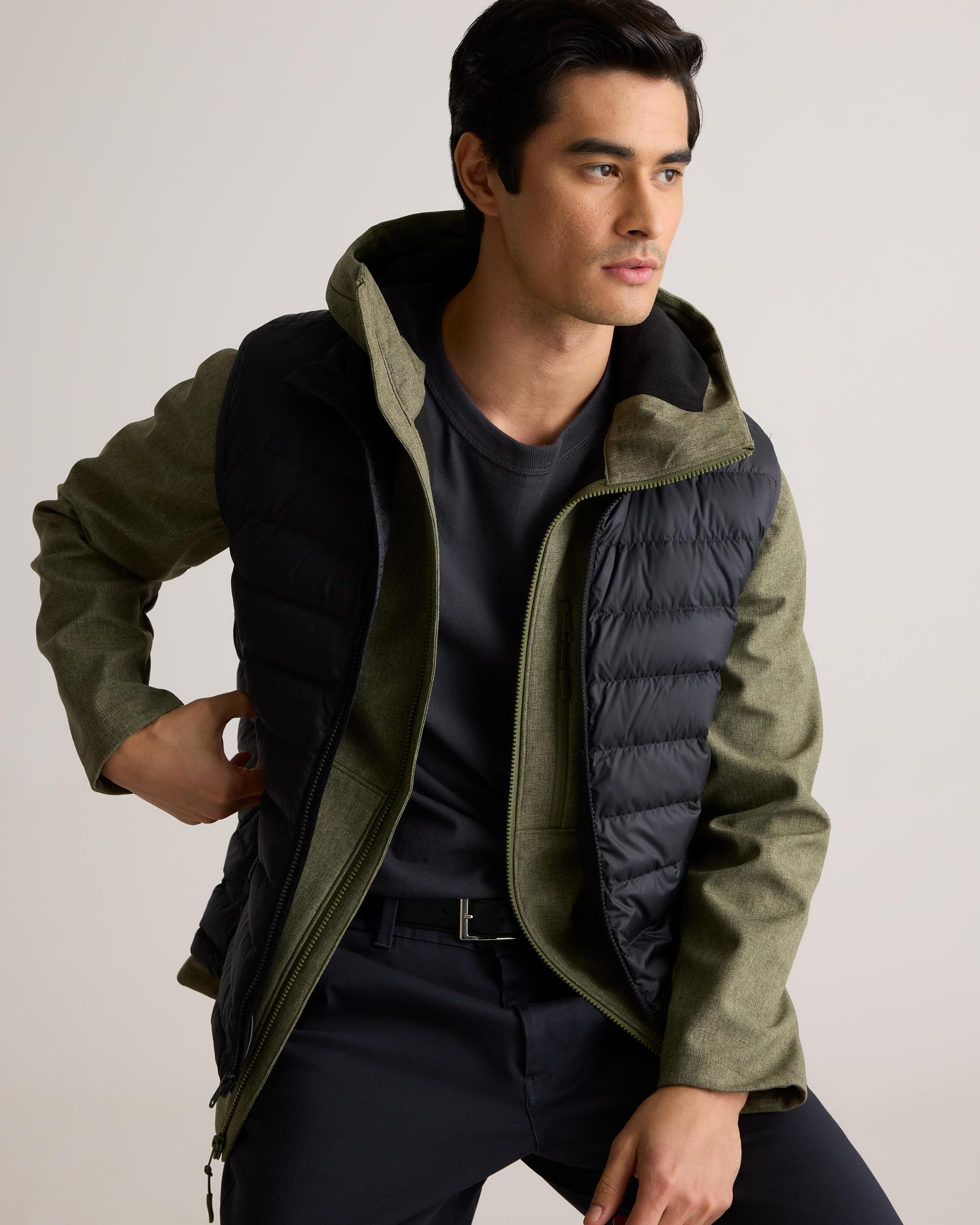 Quince | Men's Softshell Fleece-Lined Full-Zip Hooded Jacket Size XL, Recycled Polyester Product Image