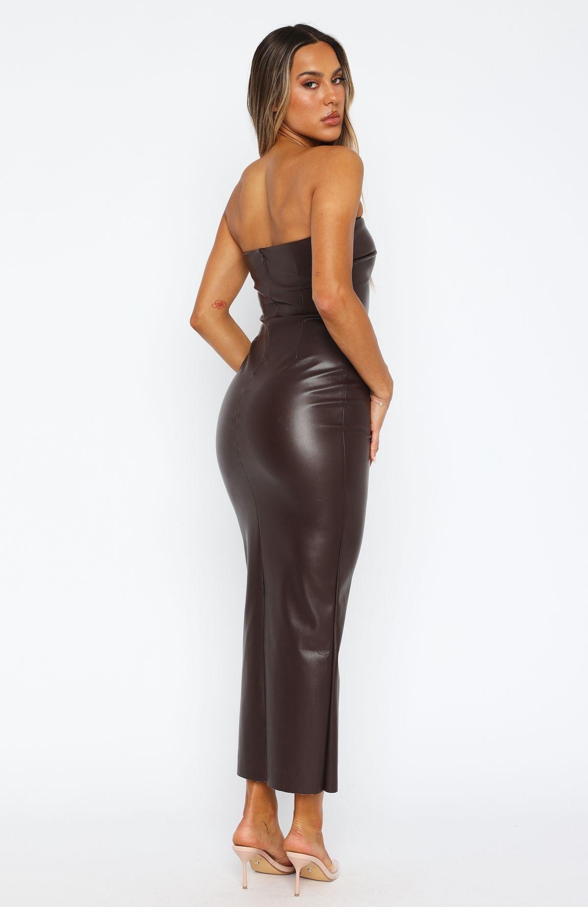 Love Is Gone Maxi Dress Chocolate Product Image