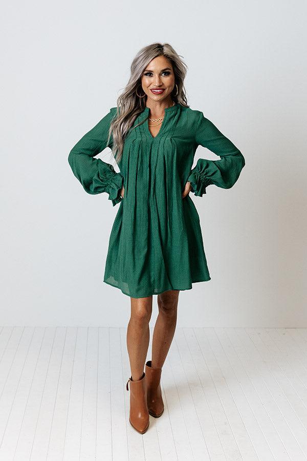 Patio In Paris Shift Dress In Green Product Image