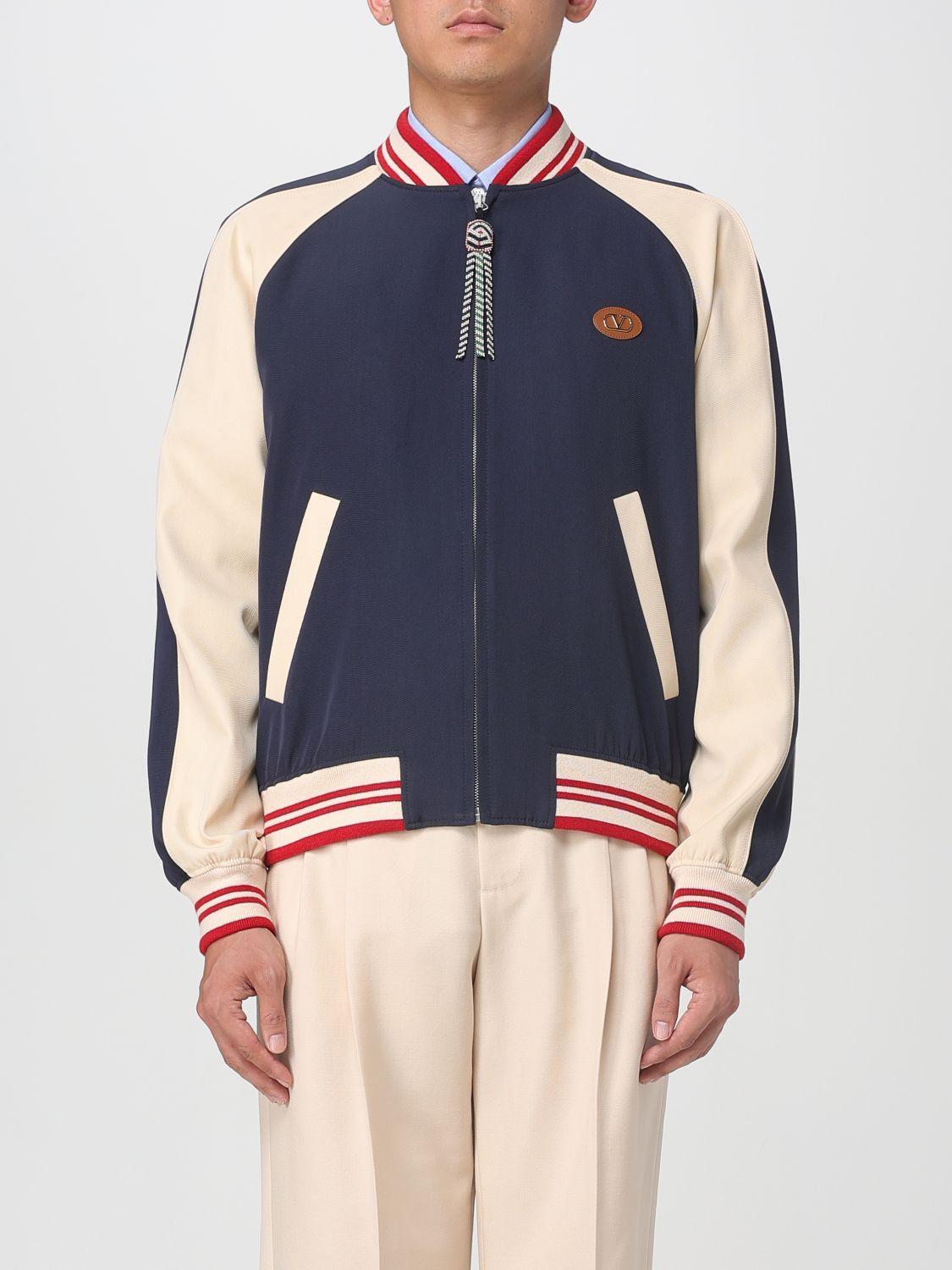 VALENTINO La Chat De La Maison Wool Bomber Jacket In Black Product Image