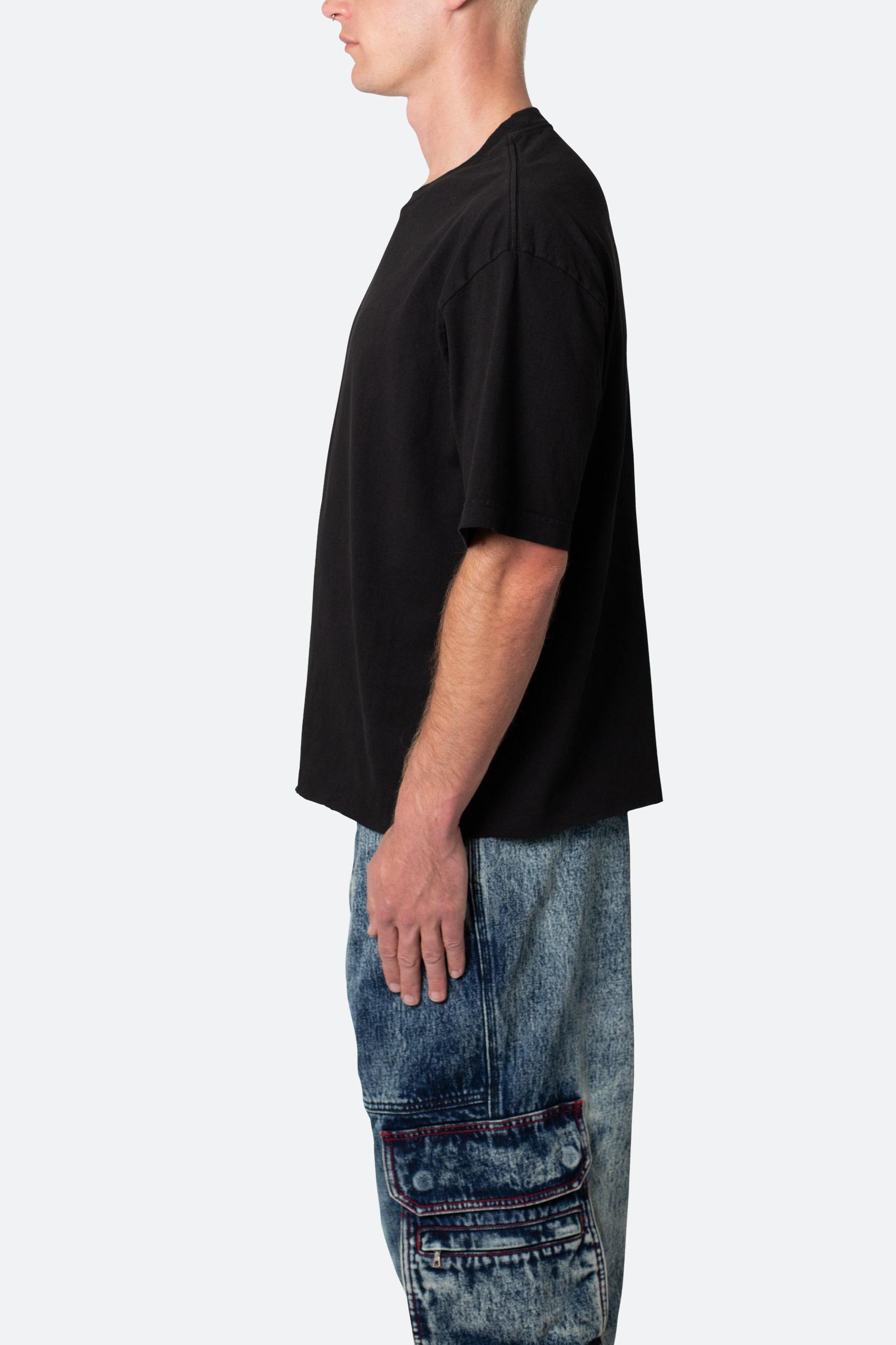 Vintage Boxy Cropped Tee - Black Product Image