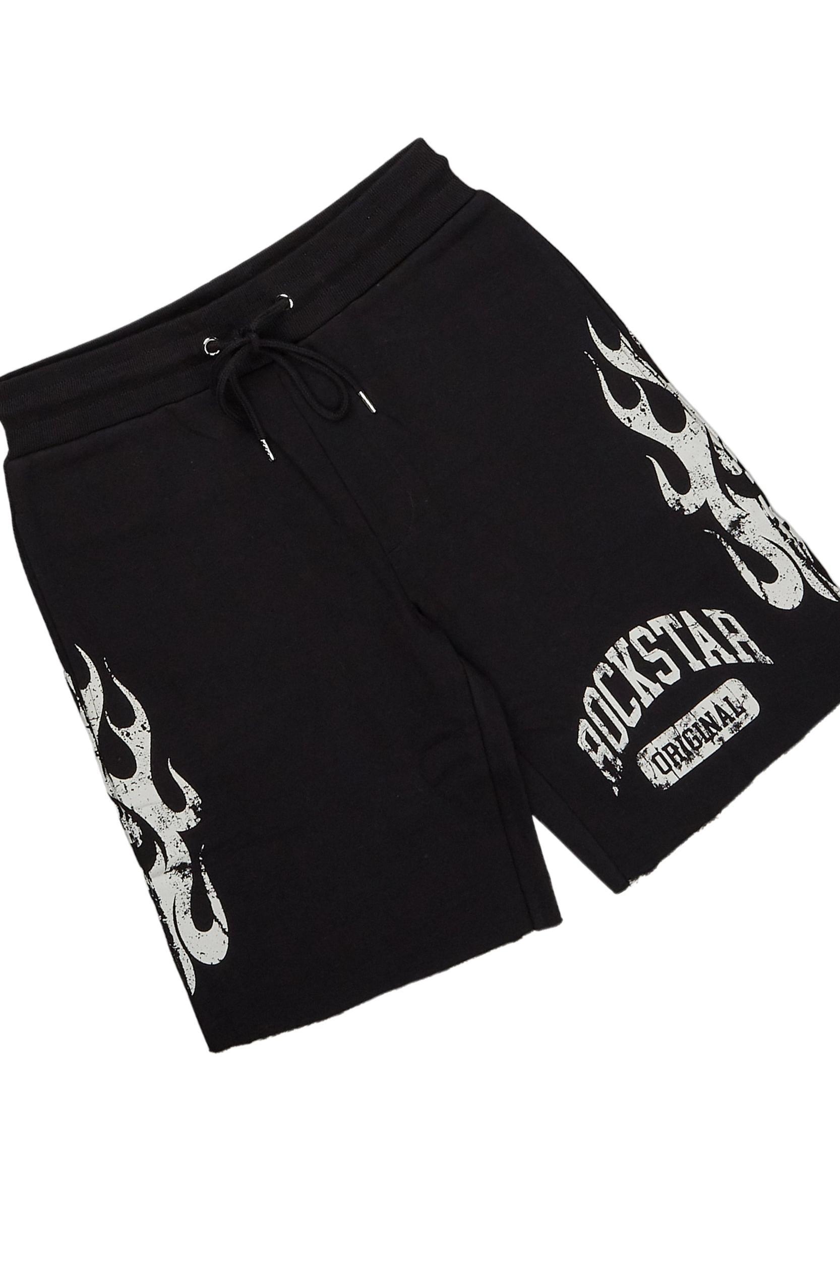 Members Black T-Shirt/Short Set Male Product Image