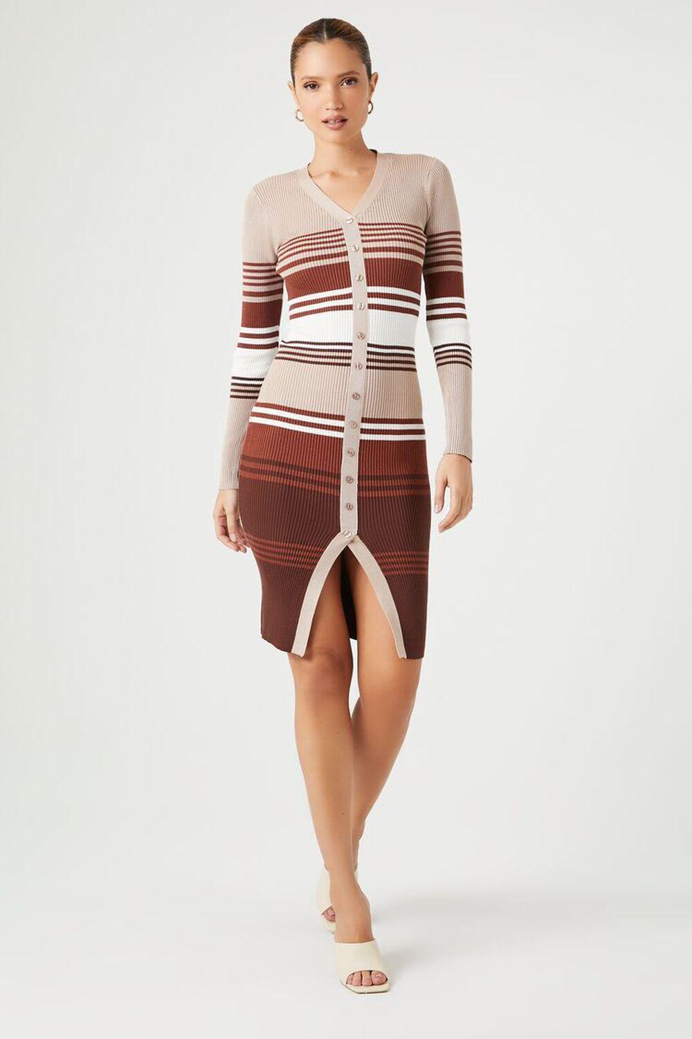 Striped Midi Sweater Dress | Forever 21 Product Image
