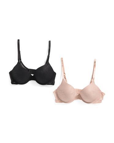 2pk Jacquard Soft Lift Bras for Women | Spandex/Nylon Product Image