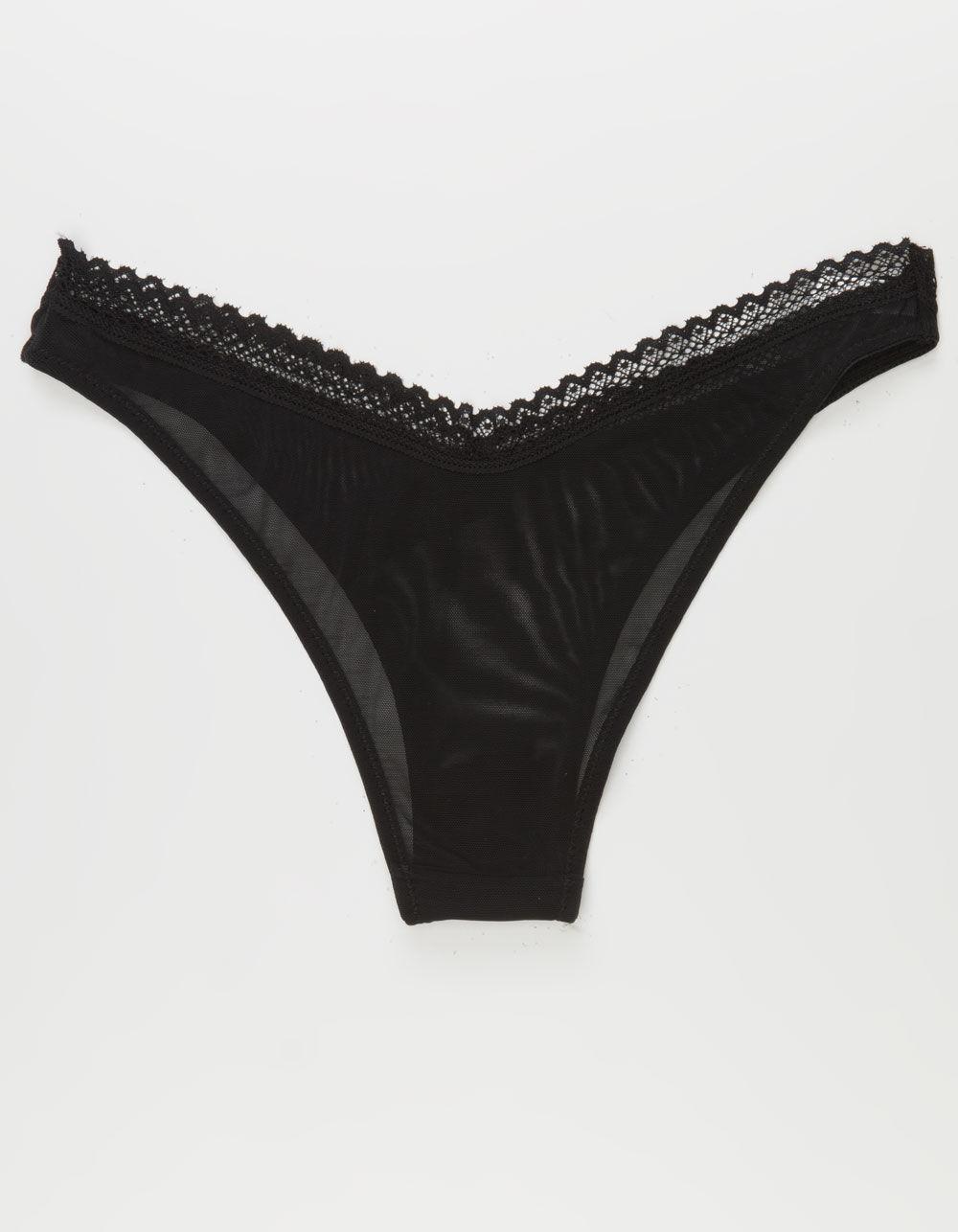 FULL TILT Mesh Crossover Waist Cheeky Panties - BLUE Product Image