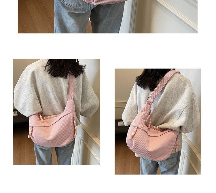 Plain Corduroy Crossbody Bag Product Image
