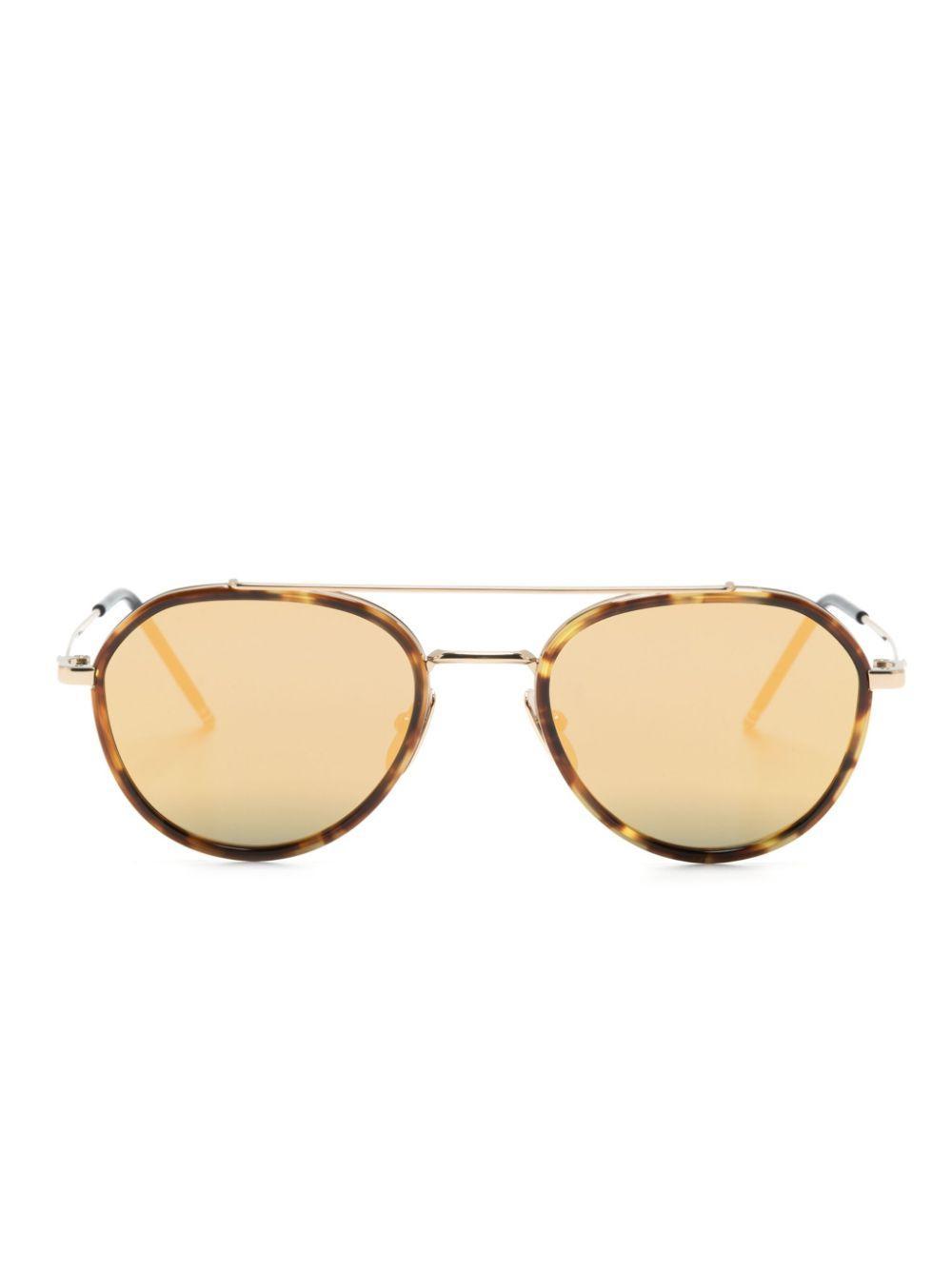 THOM BROWNE Pilot-frame Sunglasses In Grey Product Image