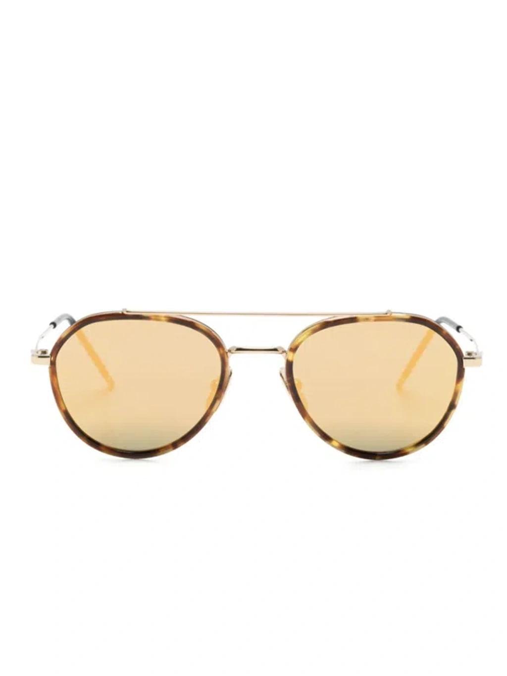 THOM BROWNE Pilot-frame Sunglasses In Grey Product Image