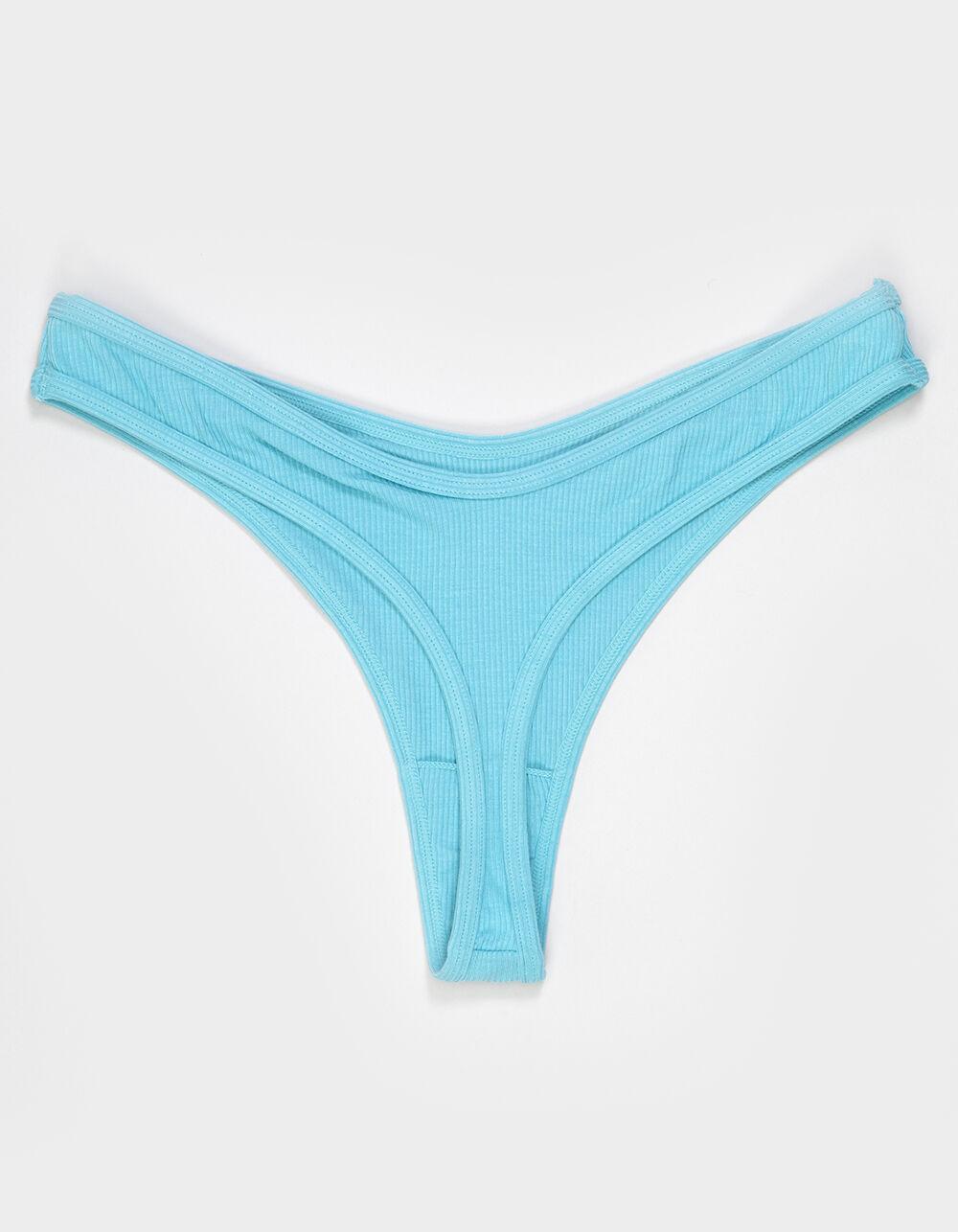 FULL TILT High Leg Rib Thong - RED Product Image