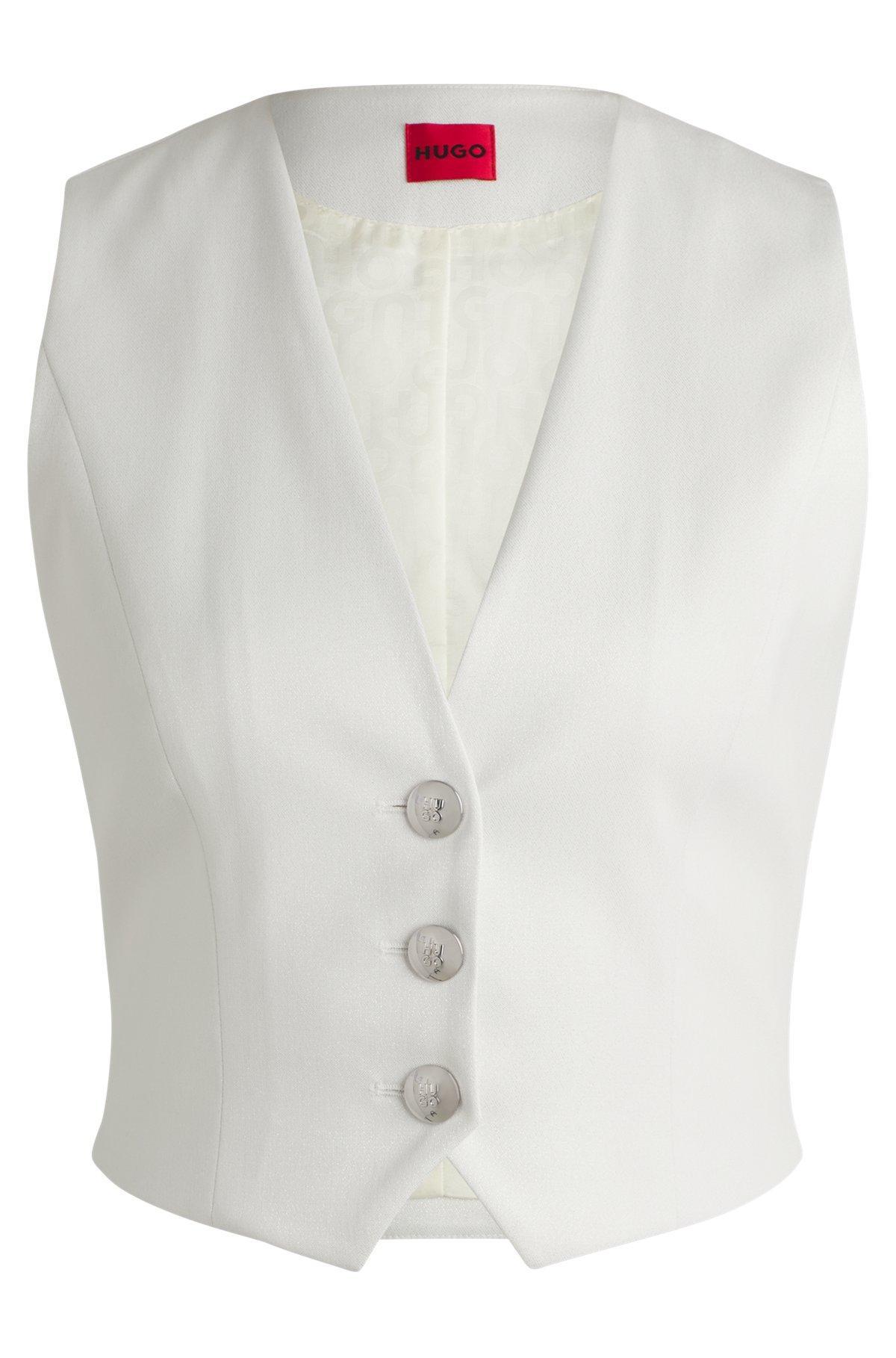 Regular-fit waistcoat in shimmer fabric Product Image