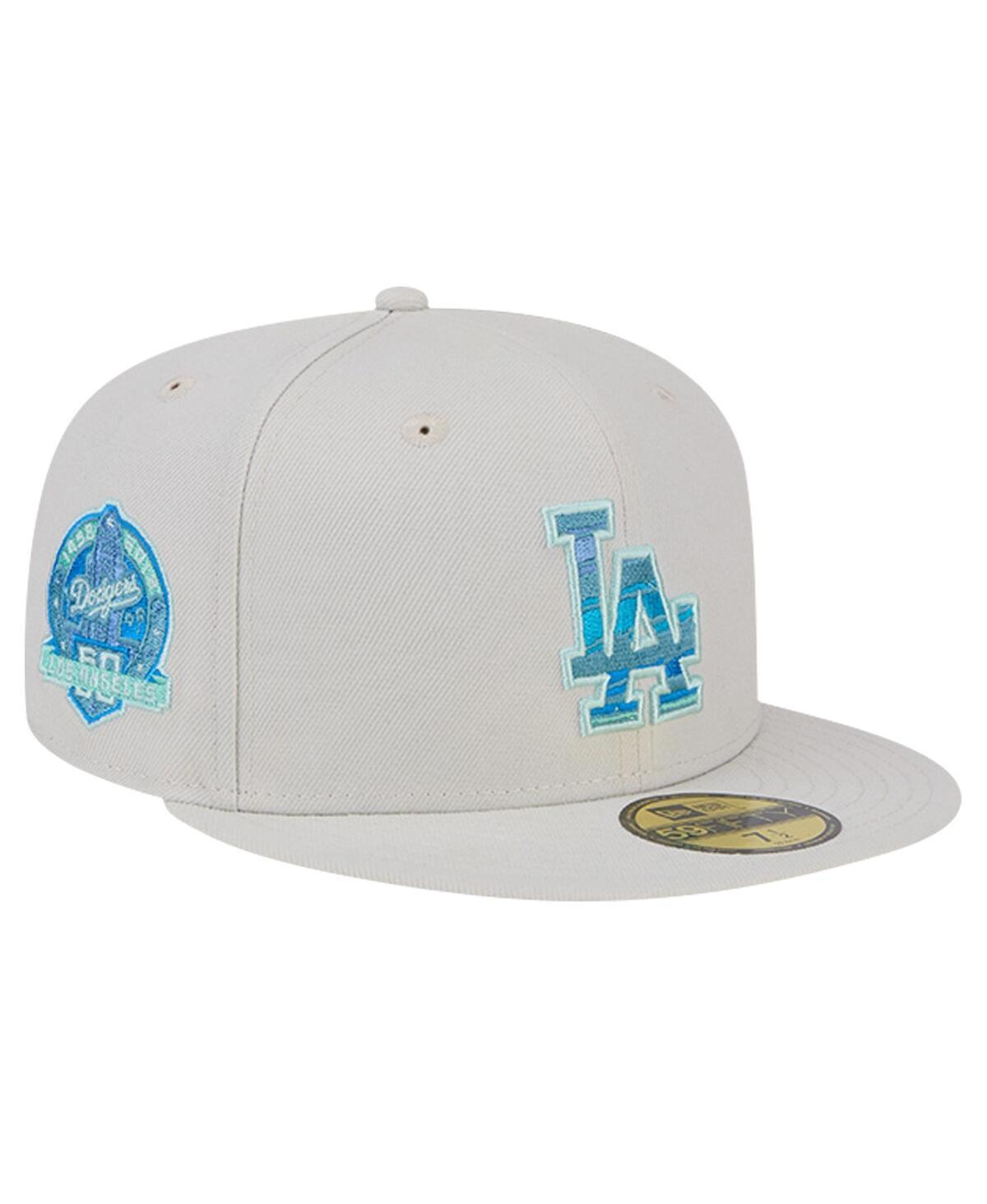 Mens New Era Khaki Los Angeles Dodgers Stone Mist 59FIFTY Fitted Hat Product Image