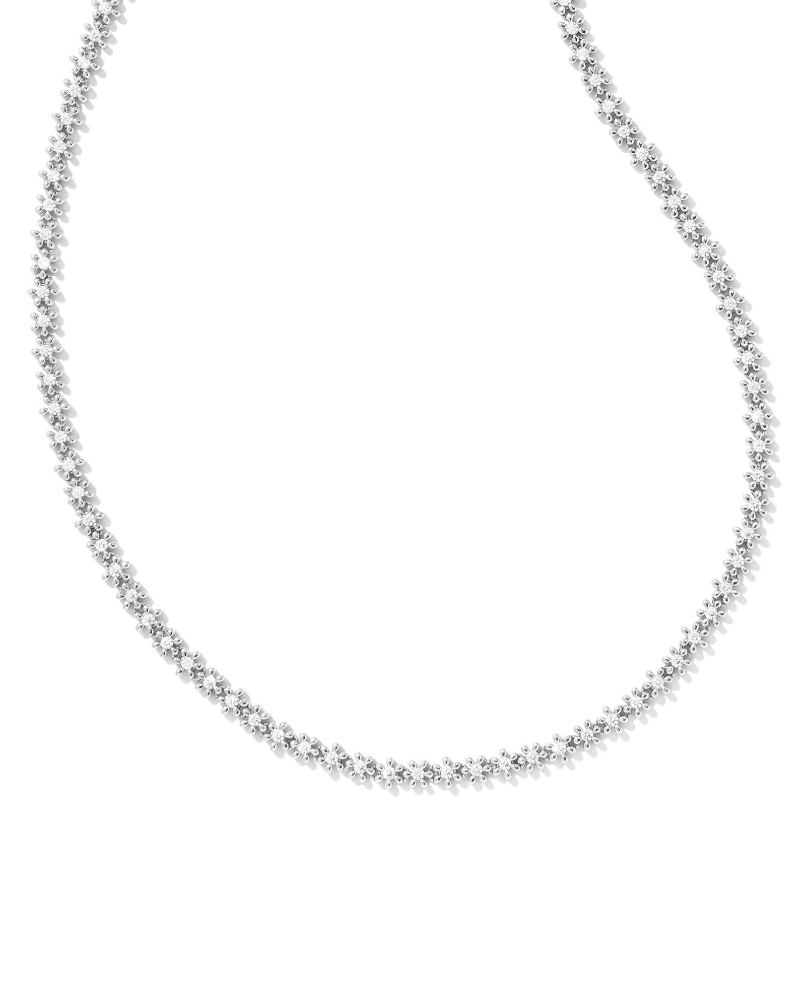 Nydia Gold Strand Necklace in White CZ Product Image
