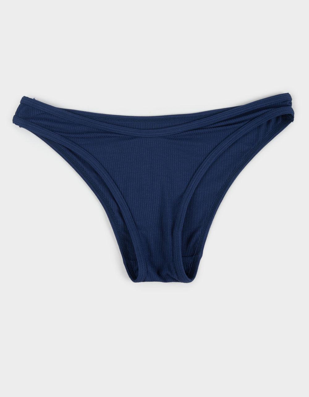 FULL TILT High Leg Rib Bikini Panties - RED Product Image