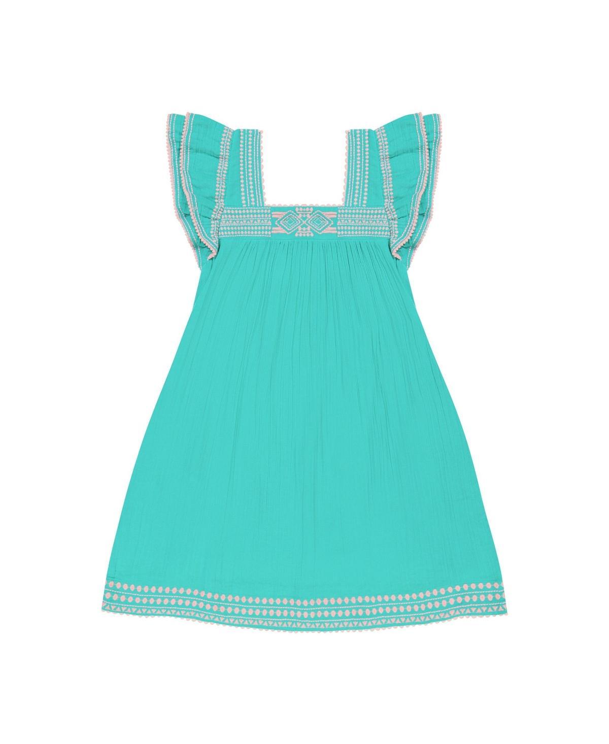 Mer St. Barth Womens Mini Sandrine Dress Ocean Embroidery Product Image