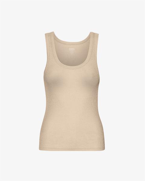 Women Organic Rib Tank Top - Faded Pink Product Image