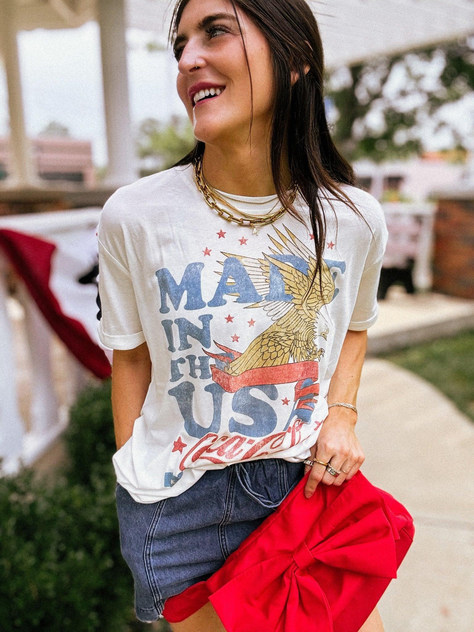 Coca Cola USA Banner Oversized Tee Product Image