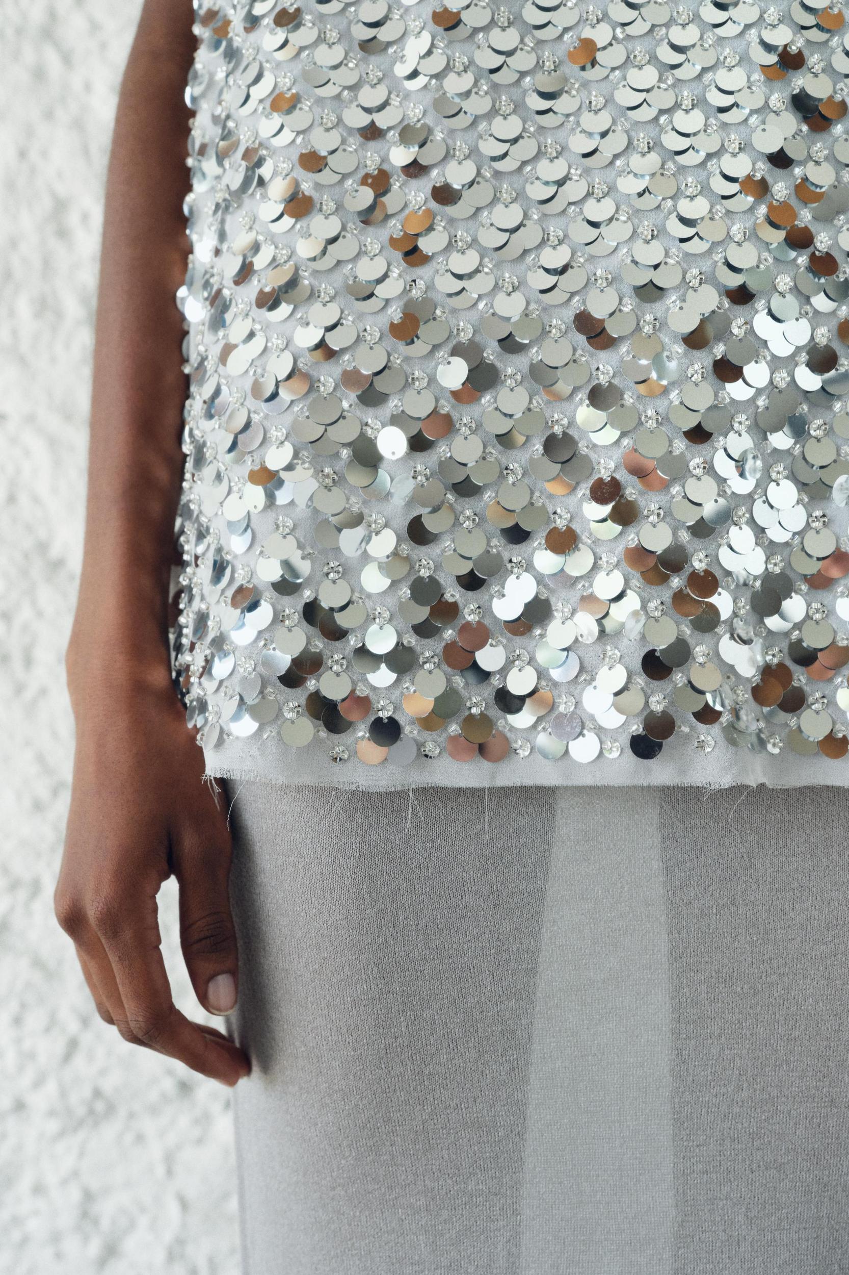 SEQUIN TOP ZW COLLECTION Product Image