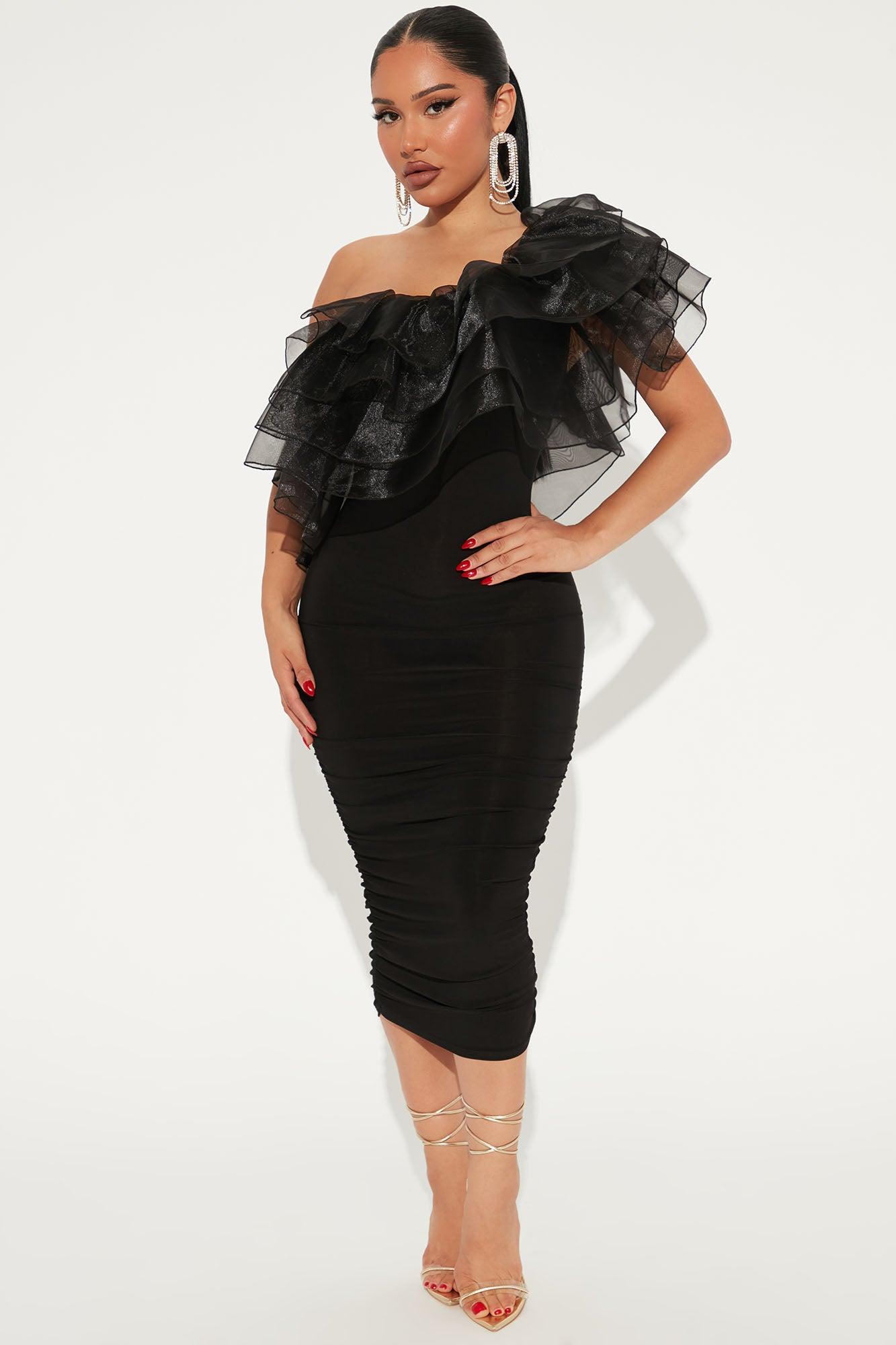 Love You More Midi Dress - Black Product Image
