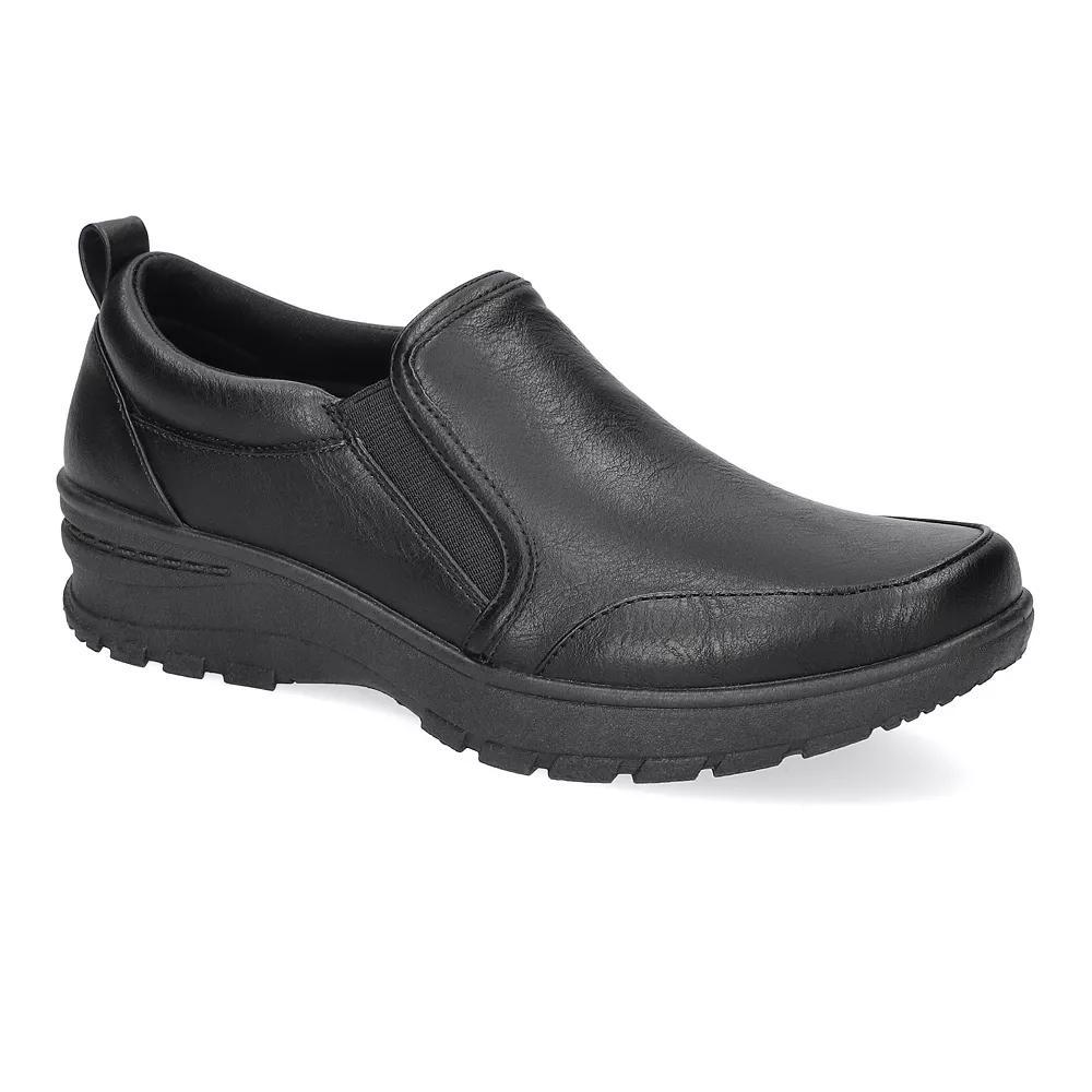 Easy Works by Easy Street Garland Slip-Resistant Flat Shoes, Women's, Size: 6 Wide, Black Product Image