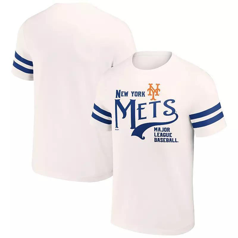 Mens Darius Rucker Collection by Fanatics Cream New York Mets Yarn Dye Vintage-Like T-shirt Product Image