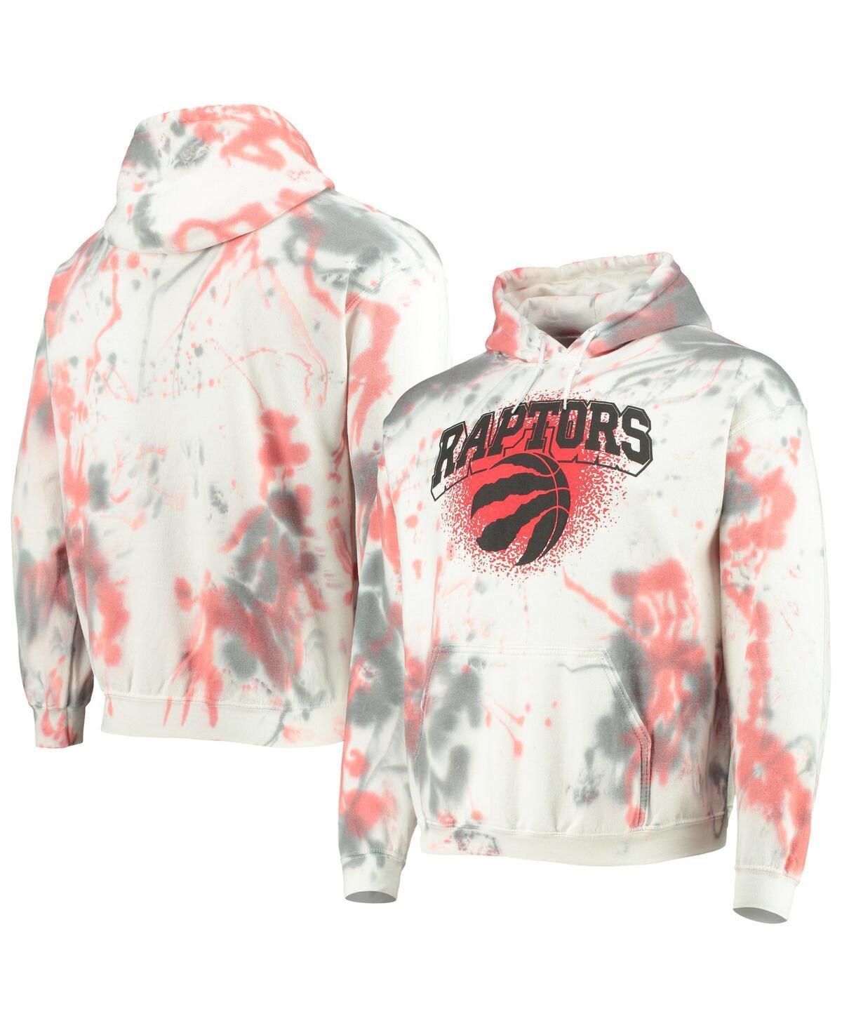 Men's Junk Food Cream Toronto Raptors Tie-Dye Pullover Hoodie, Size: Small, Rpt White Product Image