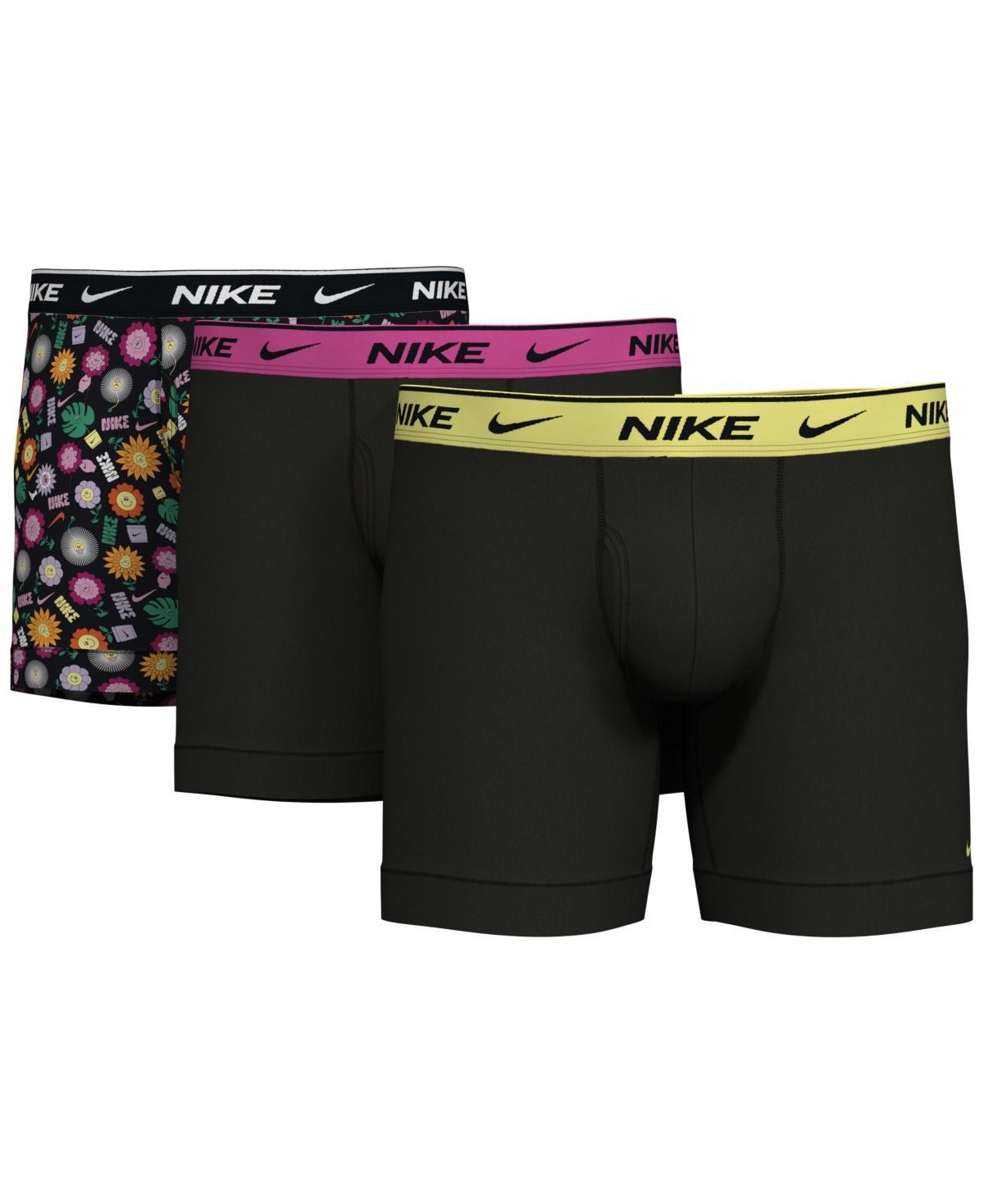 Men's Nike Dri-FIT Essential 3-pack Stretch Boxer Briefs, Size: XXL, Navy Blue Black Product Image