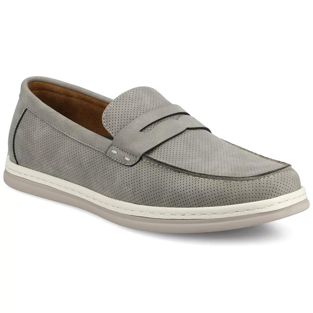VANCE Brantley Comfort Casual Slip-on Men's Perforated Flexible Penny Loafers, Size: 10.5, Gray Product Image