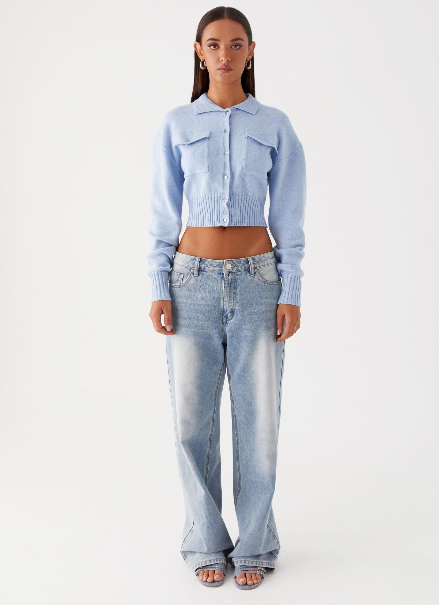 Sable Cardigan - Sky Blue Product Image