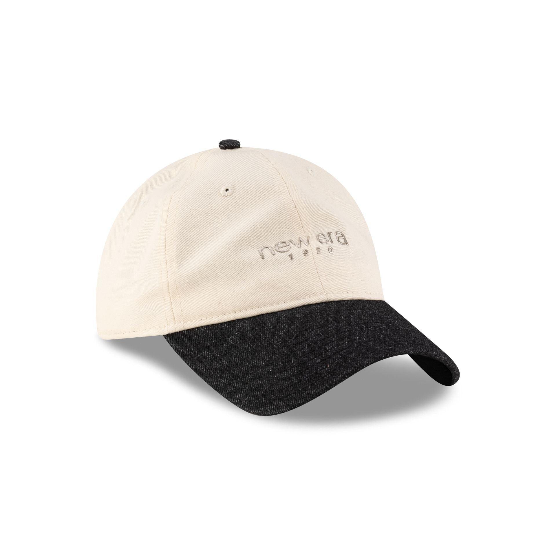 New Era Cap Two-Tone Black Denim 9TWENTY Adjustable Hat Male Product Image
