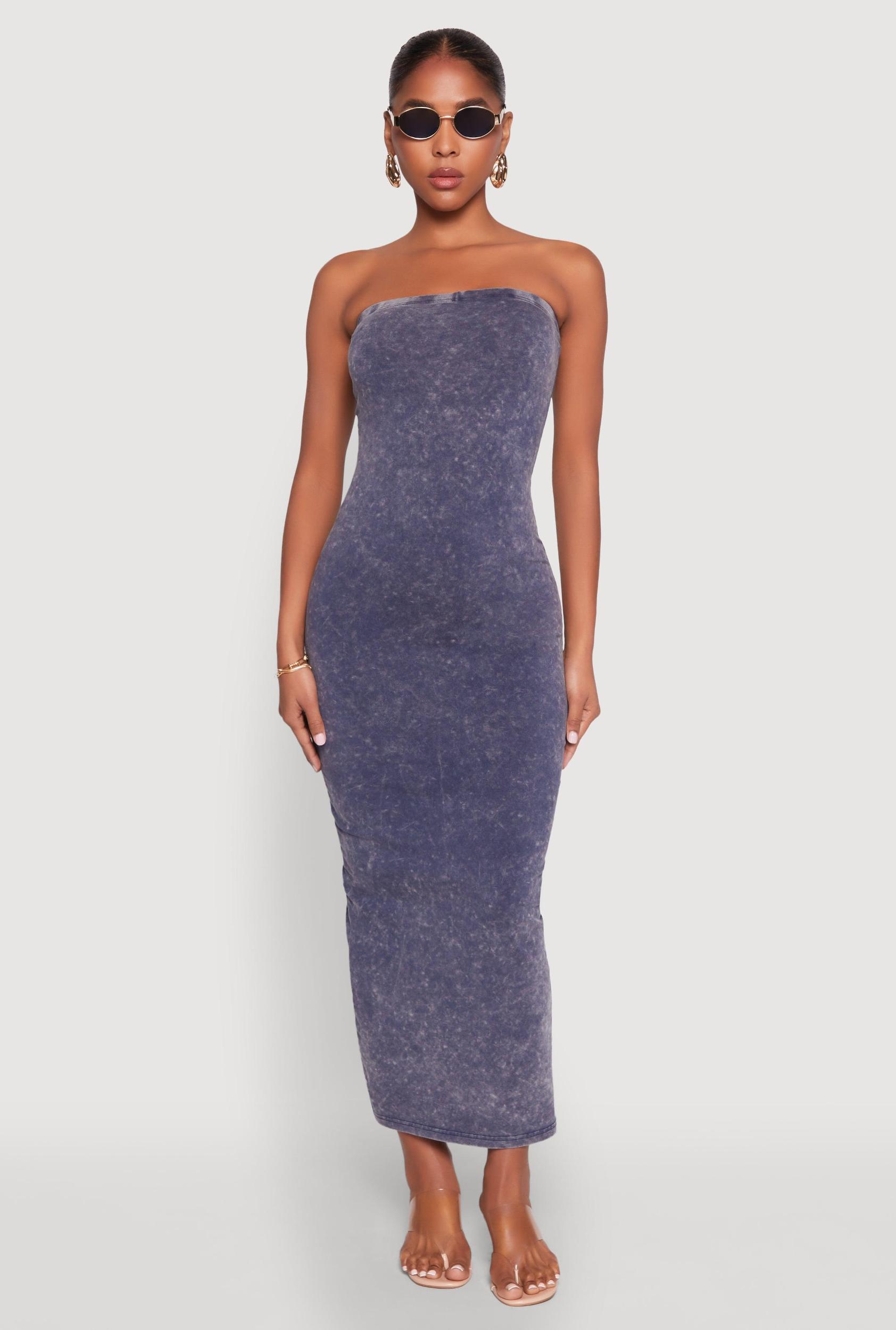 Womens Daisy Mineral Wash Maxi Tube Dress Product Image