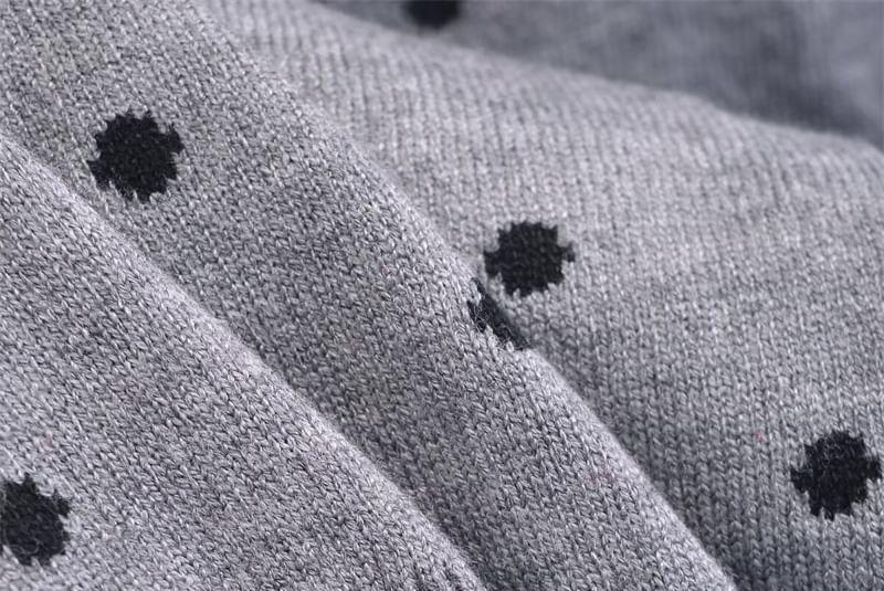 Round Neck Dotted Cardigan Product Image