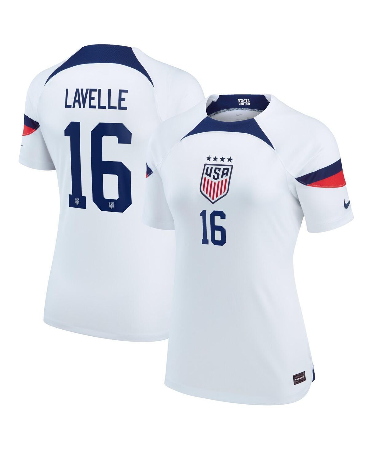 Womens Nike Rose Lavelle White Uswnt 2022/23 Home Breathe Stadium Replica Player Jersey - White Product Image