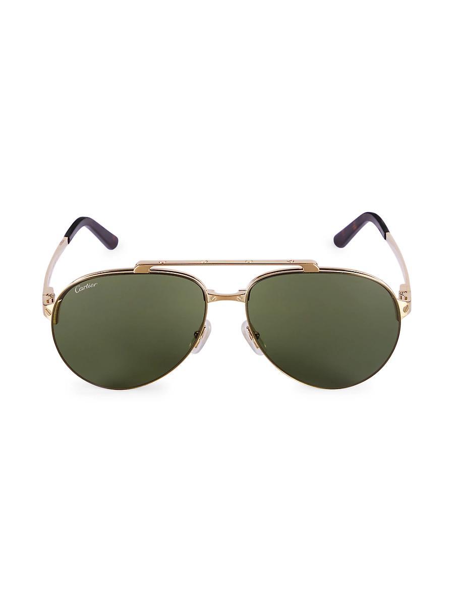 Mens Metal Double-Bridge Aviator Sunglasses Product Image
