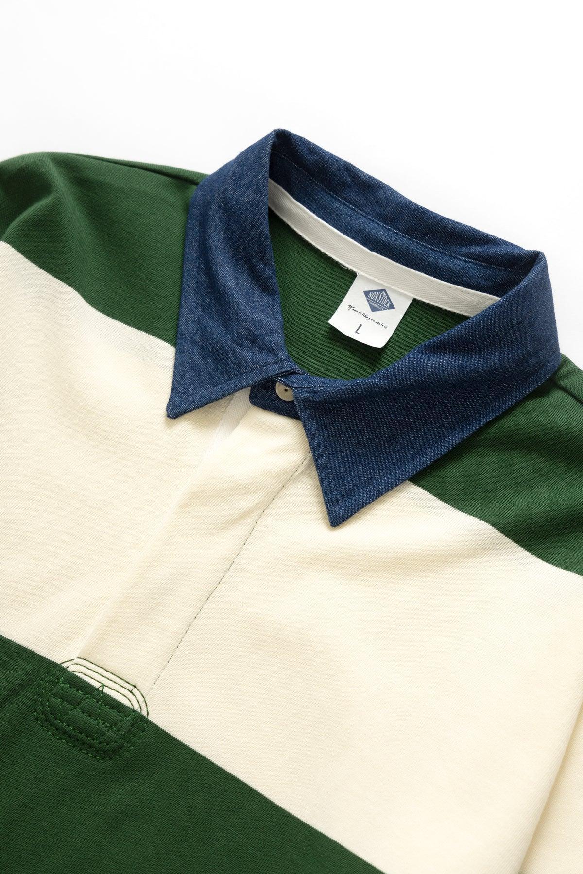 Non Stock MFG - Rugby Shirt - Green/White Product Image