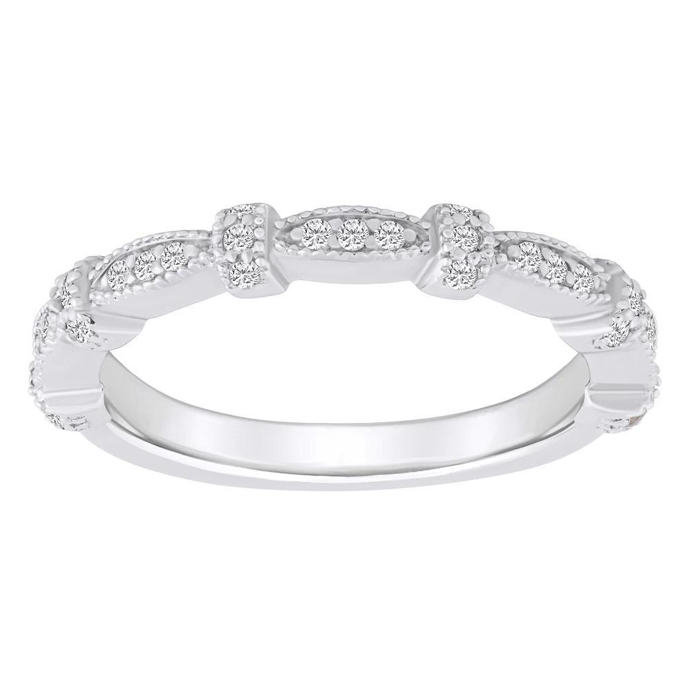 Alyson Layne 14k Gold 1/6 Carat T.W. Diamond Scalloped Wedding Ring, Women's, Size: 10, 14k Rsgold Product Image